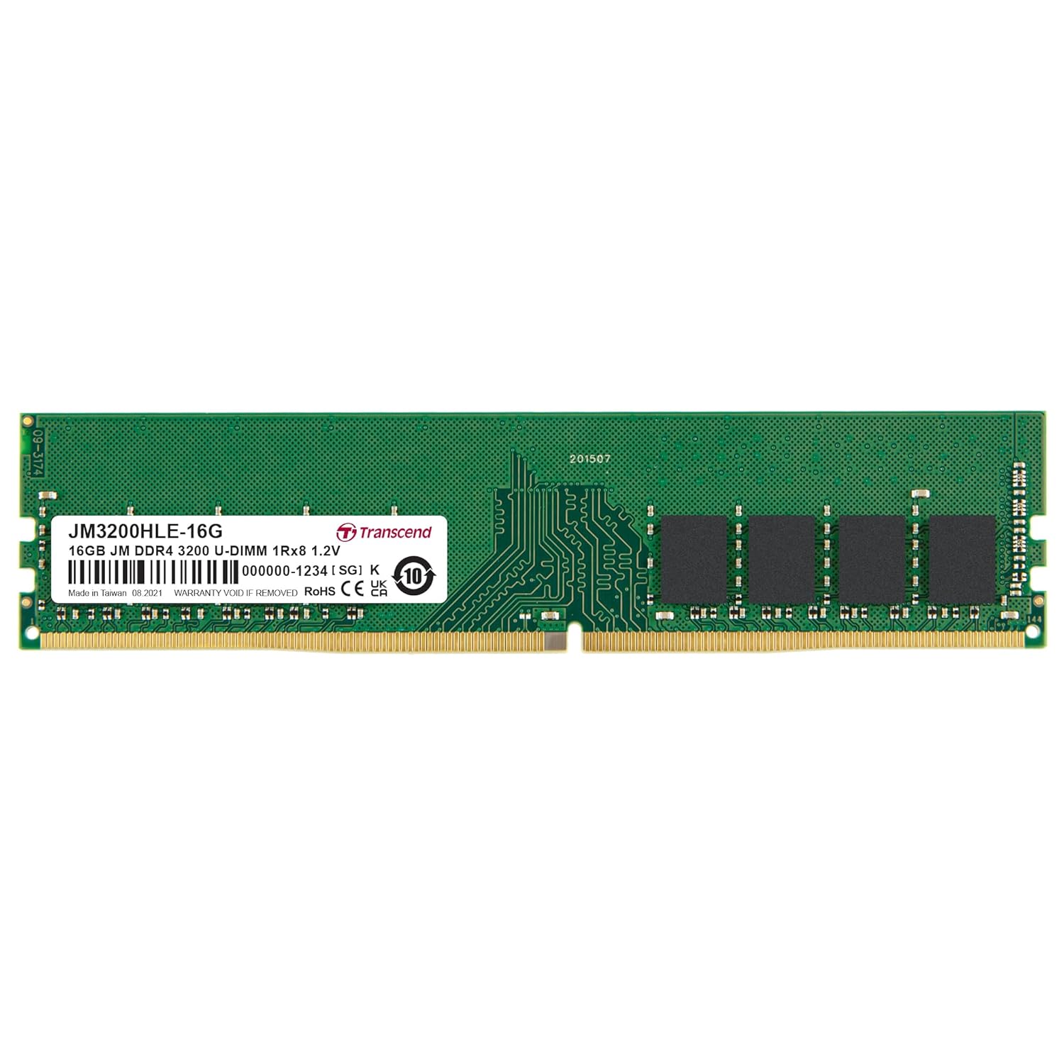 Transcend JetRam Memory DDR4 3200MHz U-DIMM Desktop RAM | 1Rx8, CL22, 1.2V | 4GB, 8GB, 16GB Transcend JetRam Memory DDR4 3200MHz U-DIMM Desktop RAM | 1Rx8, CL22, 1.2V | 4GB, 8GB, 16GB